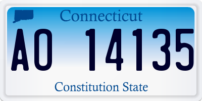 CT license plate AO14135