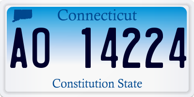 CT license plate AO14224