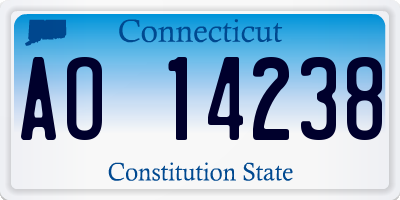 CT license plate AO14238