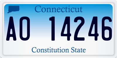 CT license plate AO14246