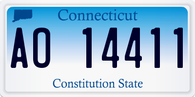 CT license plate AO14411