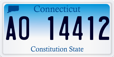 CT license plate AO14412