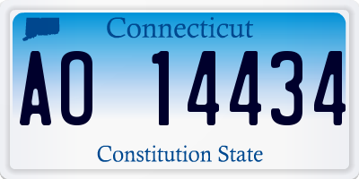 CT license plate AO14434