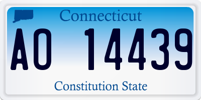CT license plate AO14439