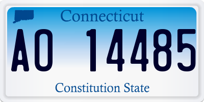 CT license plate AO14485