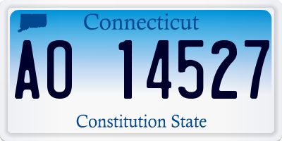 CT license plate AO14527