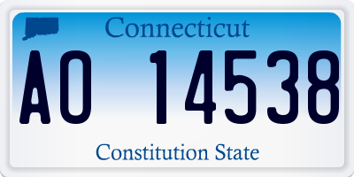 CT license plate AO14538