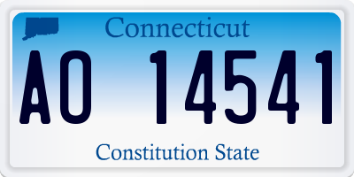 CT license plate AO14541