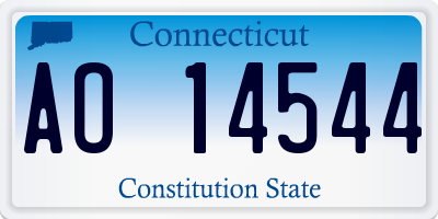 CT license plate AO14544
