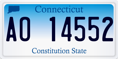 CT license plate AO14552
