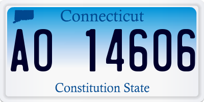 CT license plate AO14606