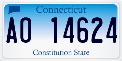 CT license plate AO14624