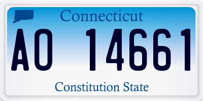 CT license plate AO14661