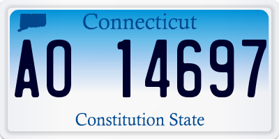 CT license plate AO14697