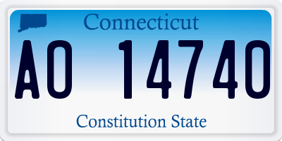 CT license plate AO14740