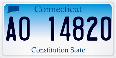 CT license plate AO14820