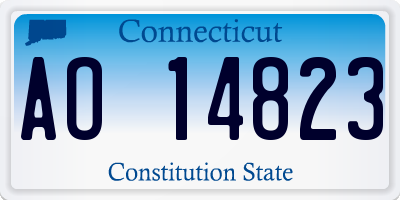 CT license plate AO14823