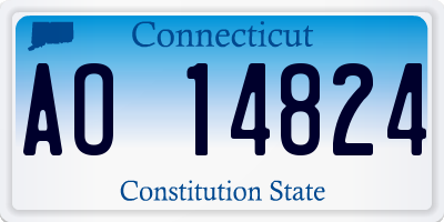 CT license plate AO14824