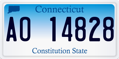 CT license plate AO14828
