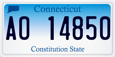 CT license plate AO14850