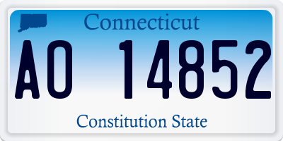 CT license plate AO14852