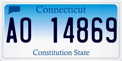 CT license plate AO14869