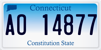 CT license plate AO14877