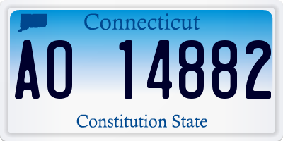 CT license plate AO14882
