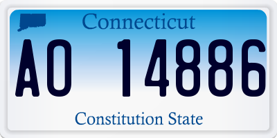 CT license plate AO14886