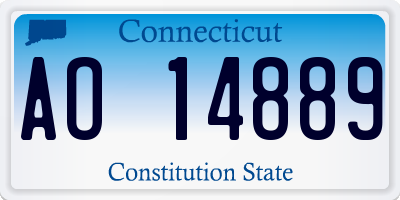 CT license plate AO14889