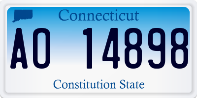 CT license plate AO14898