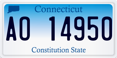 CT license plate AO14950