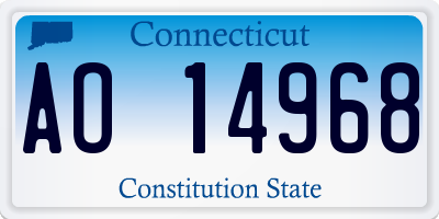 CT license plate AO14968