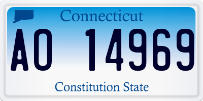 CT license plate AO14969