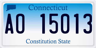 CT license plate AO15013