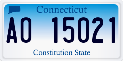 CT license plate AO15021