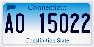 CT license plate AO15022