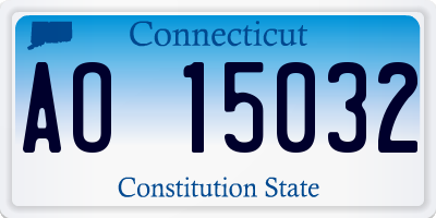 CT license plate AO15032