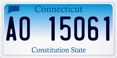 CT license plate AO15061