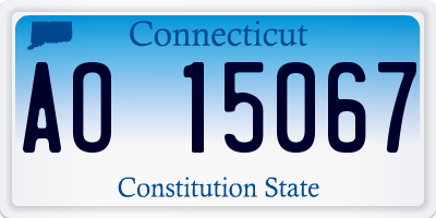 CT license plate AO15067