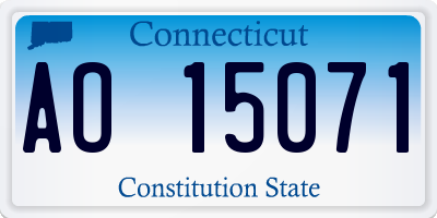 CT license plate AO15071