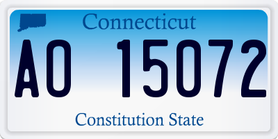 CT license plate AO15072