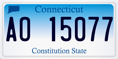 CT license plate AO15077