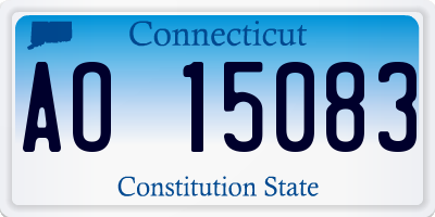 CT license plate AO15083
