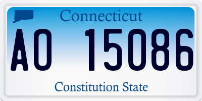 CT license plate AO15086