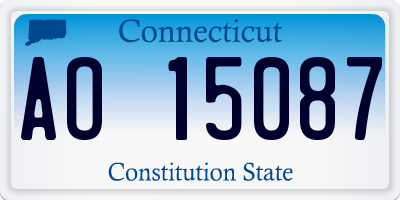 CT license plate AO15087