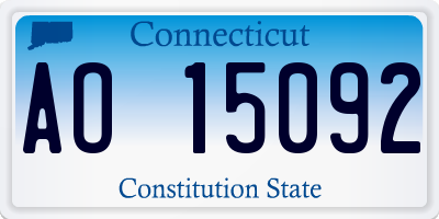 CT license plate AO15092