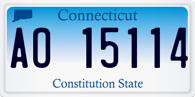 CT license plate AO15114