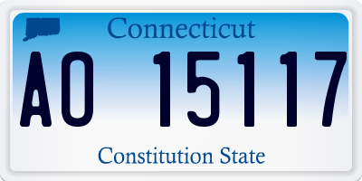 CT license plate AO15117