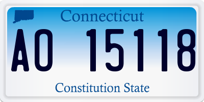 CT license plate AO15118